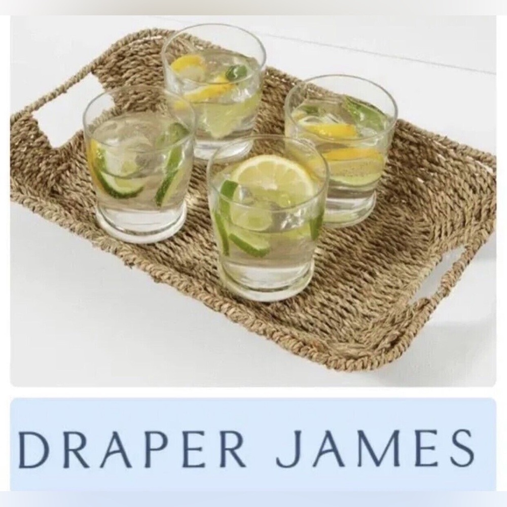 ‼️RARE‼️🎸DRAPER JAMES🎸🔥NWOT🔥Woven Seagrass Tray